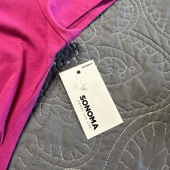 Sonoma Maternity Magenta Everyday Tee Dress NWT Size Maternity Medium - Picture 4 of 9